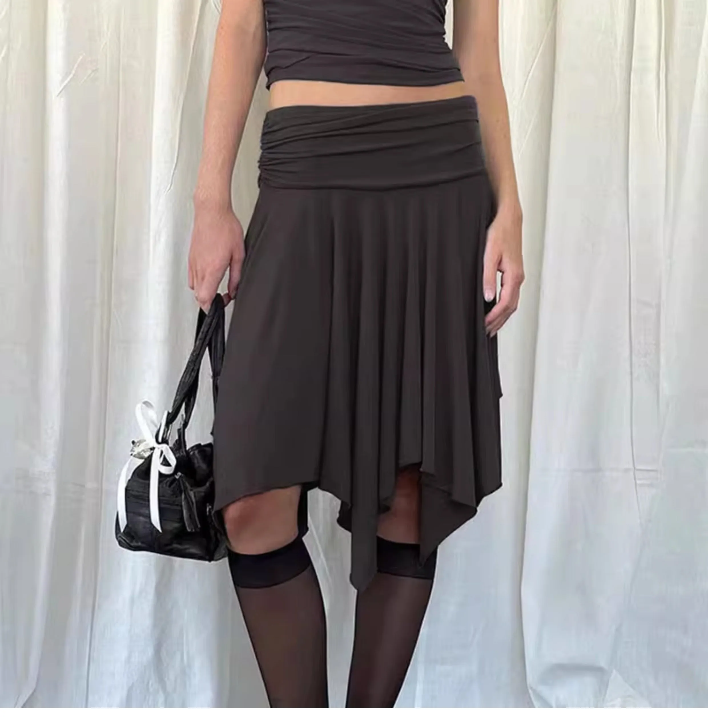 Mia Asymmetric Midi Skirt