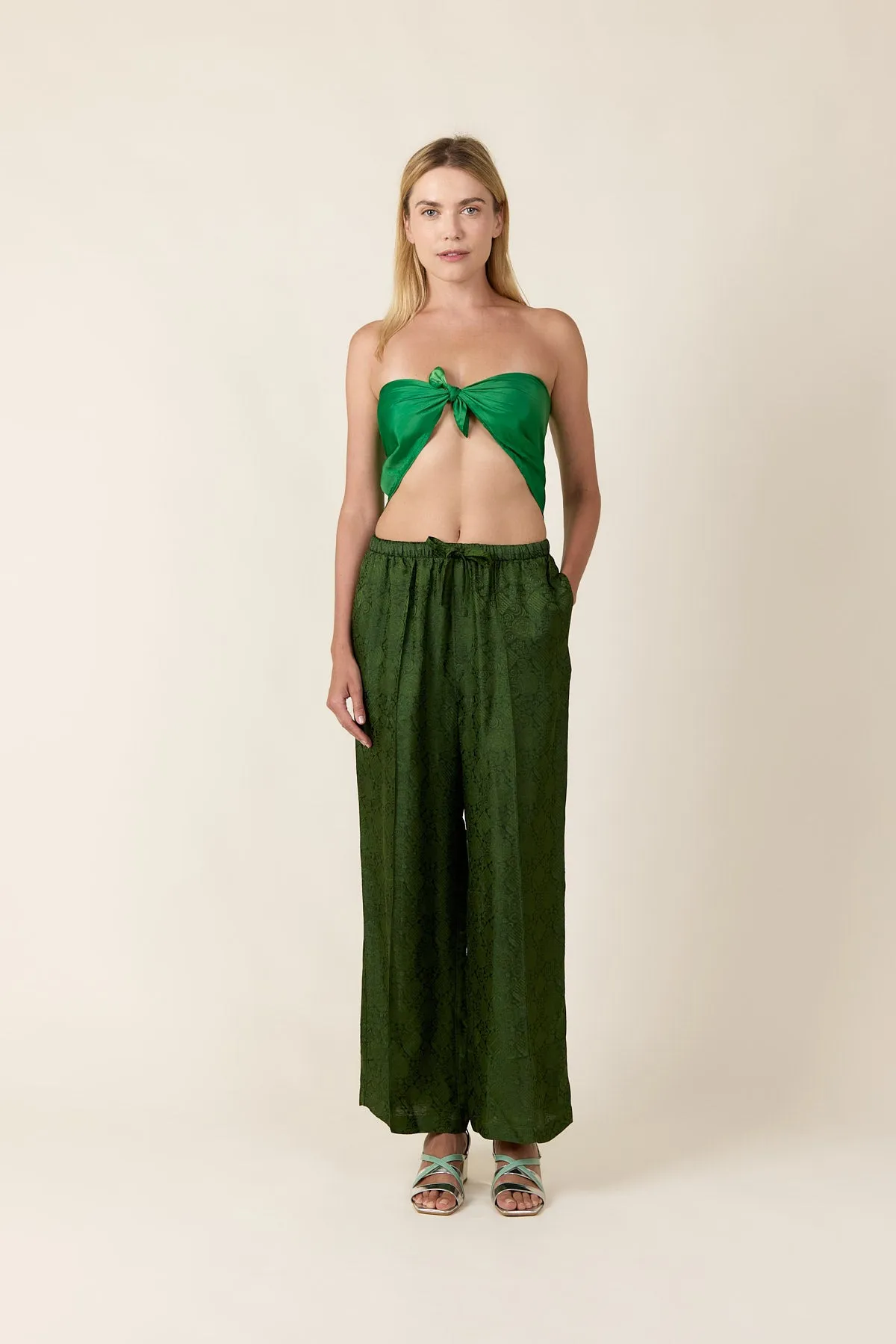 Mint Relaxed Silk Pants