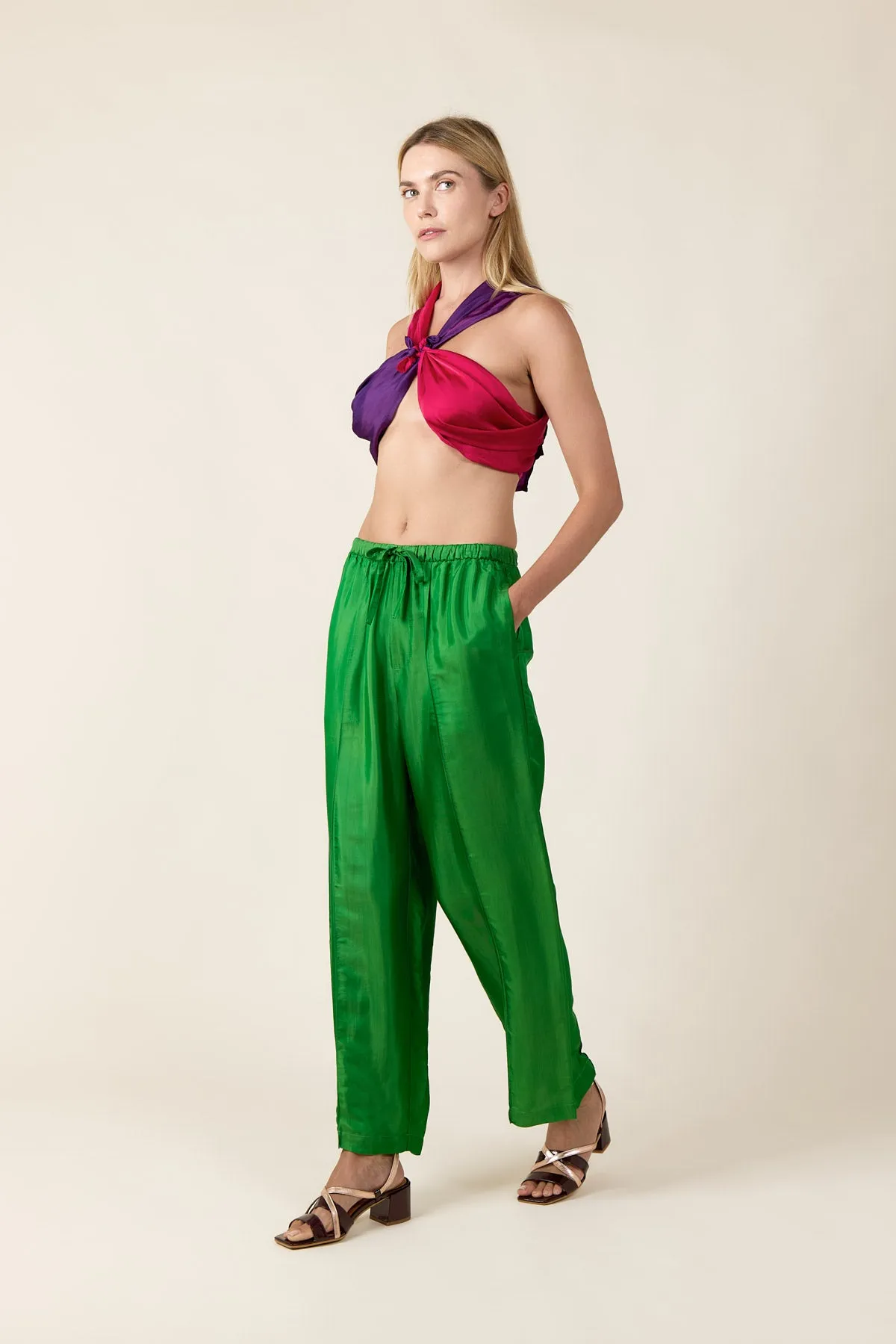 Mint Relaxed Silk Pants