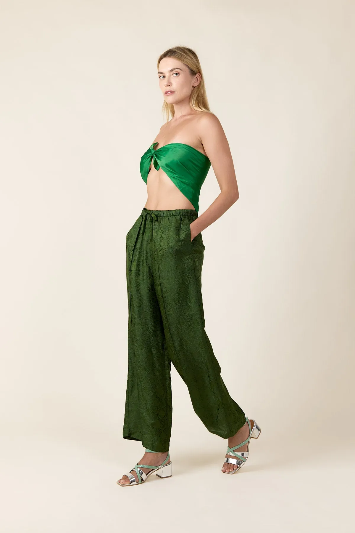 Mint Relaxed Silk Pants