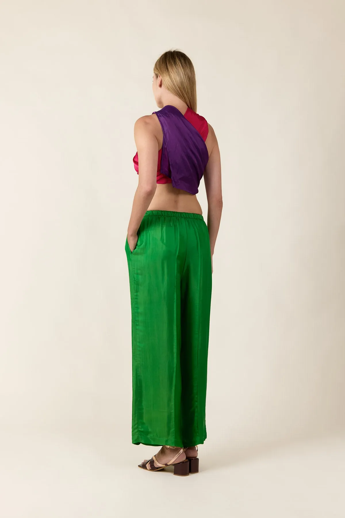 Mint Relaxed Silk Pants