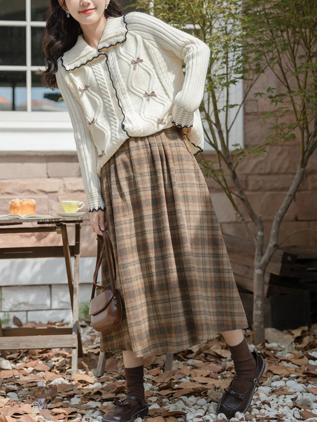 Olivia Classic Plaid Patchwork Skirt