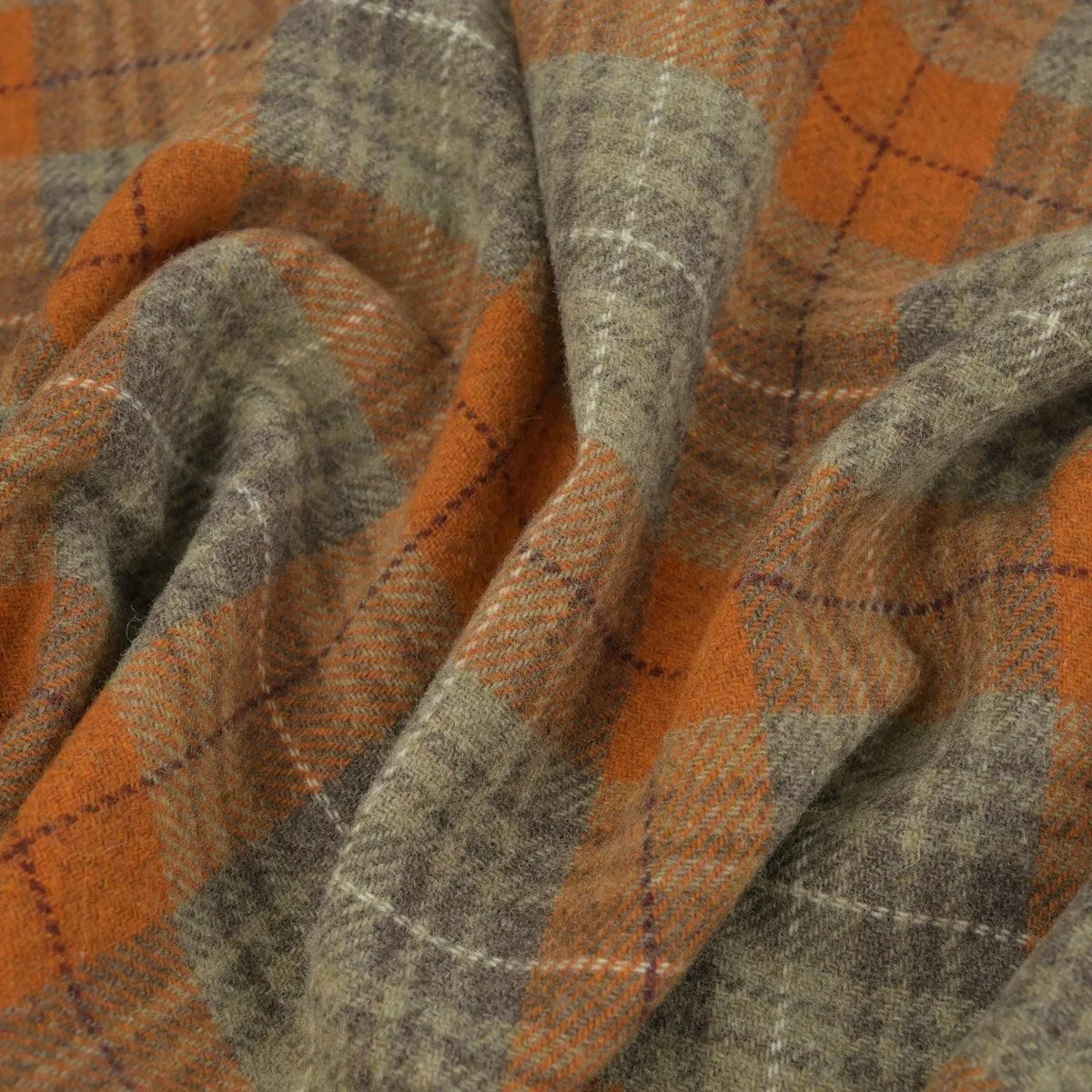 Orange Plaid Coating Fabric 97729