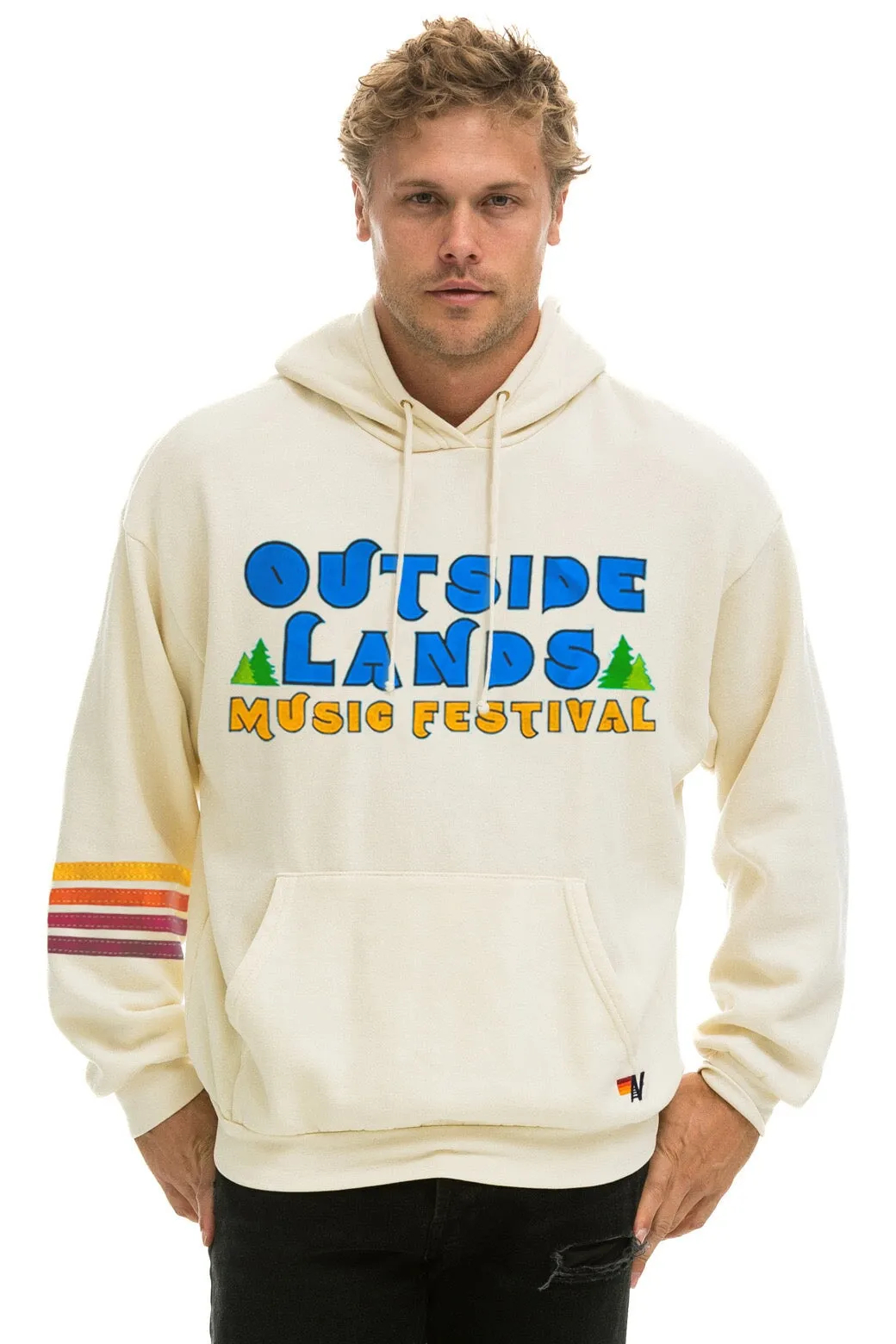 OUTSIDE LANDS 2024 RELAXED PULLOVER HOODIE - VINTAGE WHITE