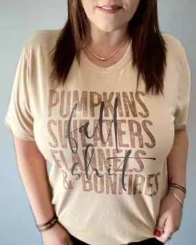 pumpkins sweaters flannels & bonfires fall shit | t-shirt