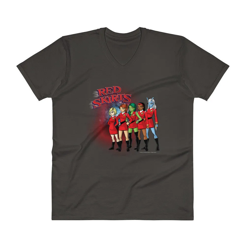 Red Skirts Security V-Neck T-Shirt