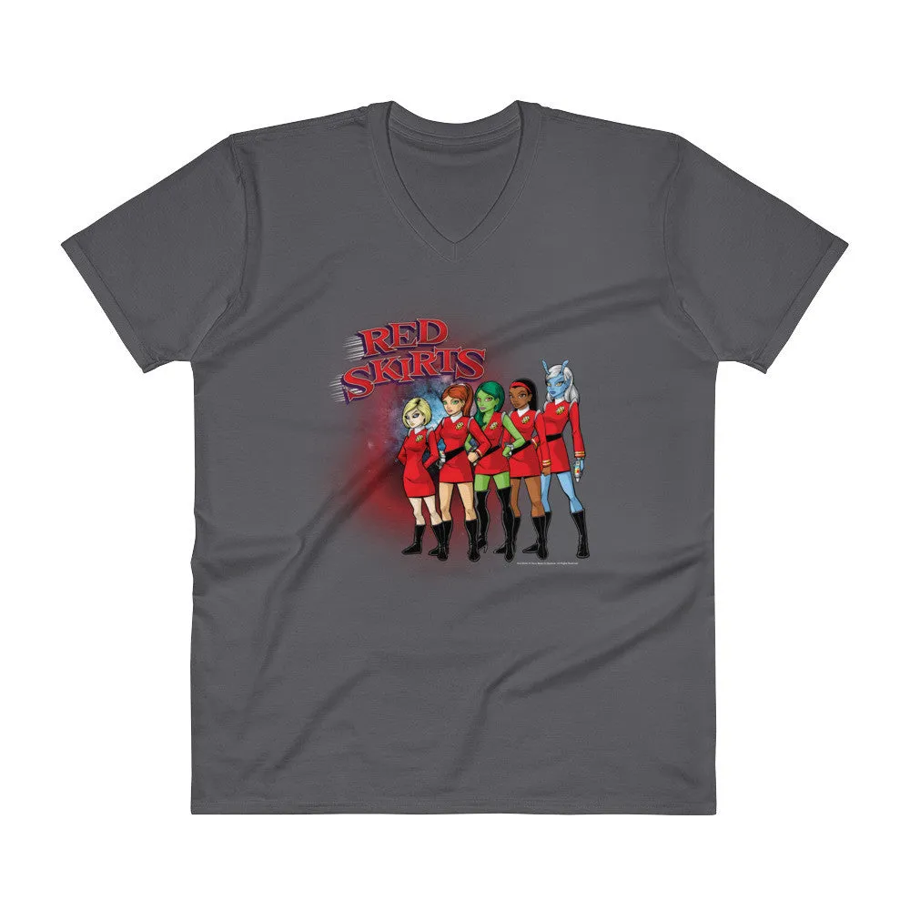 Red Skirts Security V-Neck T-Shirt