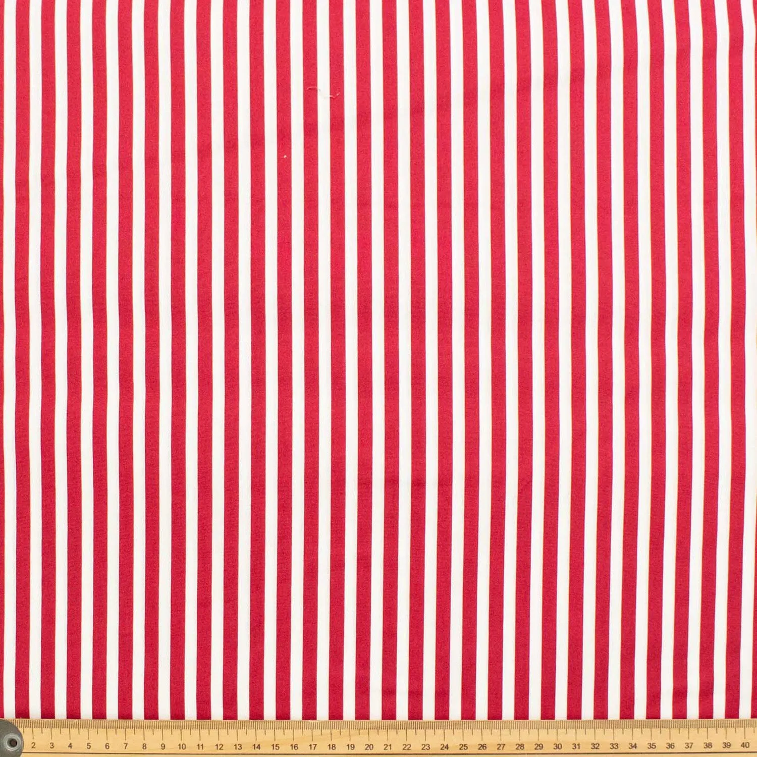 Red Small Stripe Cotton Print