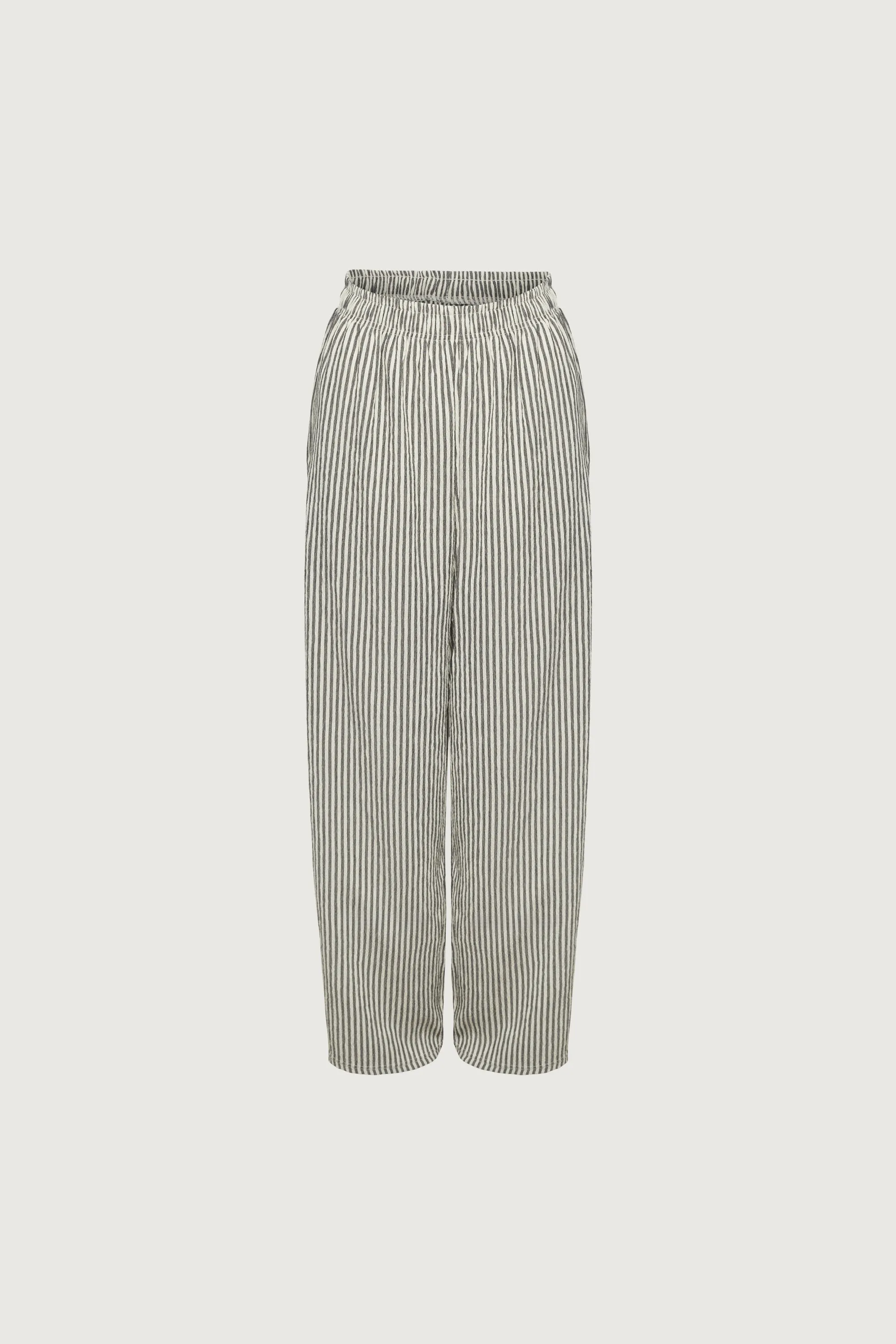 RELAXED FIT PINSTRIPE PANTS