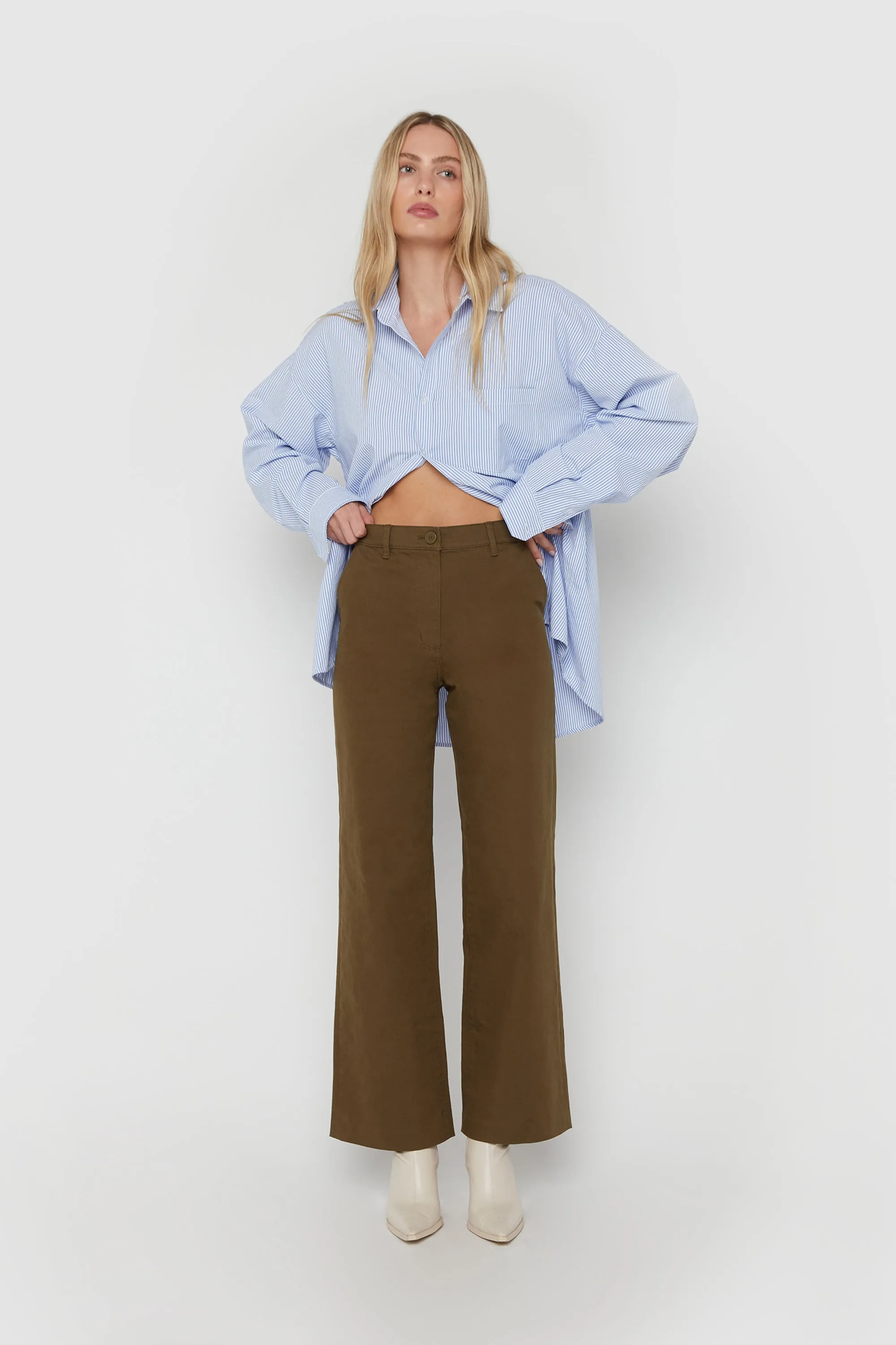 RELAXED FIT TWILL PANT