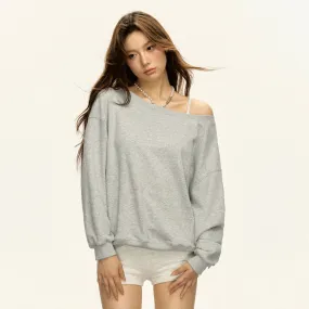 Relaxed Off-Shoulder Sweatshirt