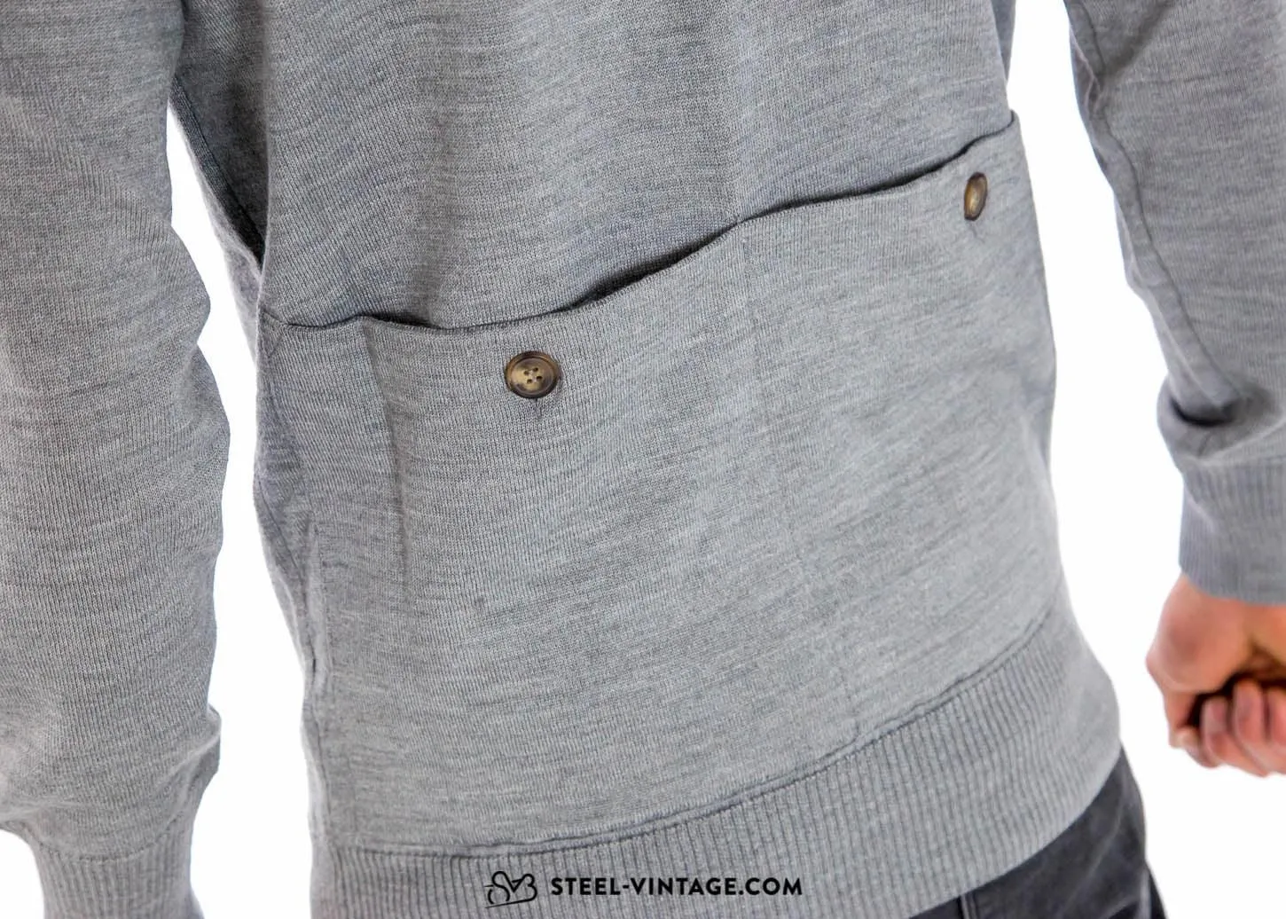 Retro Woolen Sweater Grey/White