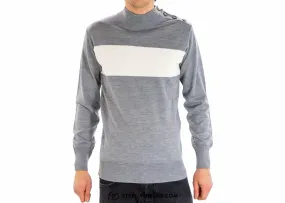 Retro Woolen Sweater Grey/White