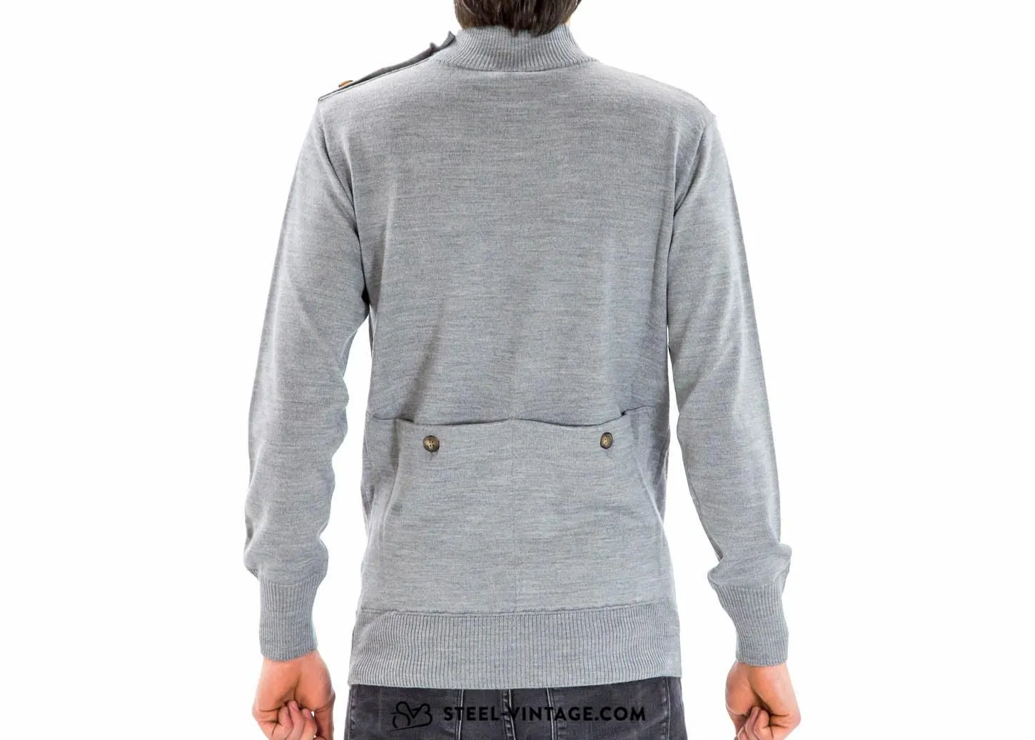 Retro Woolen Sweater Grey/White