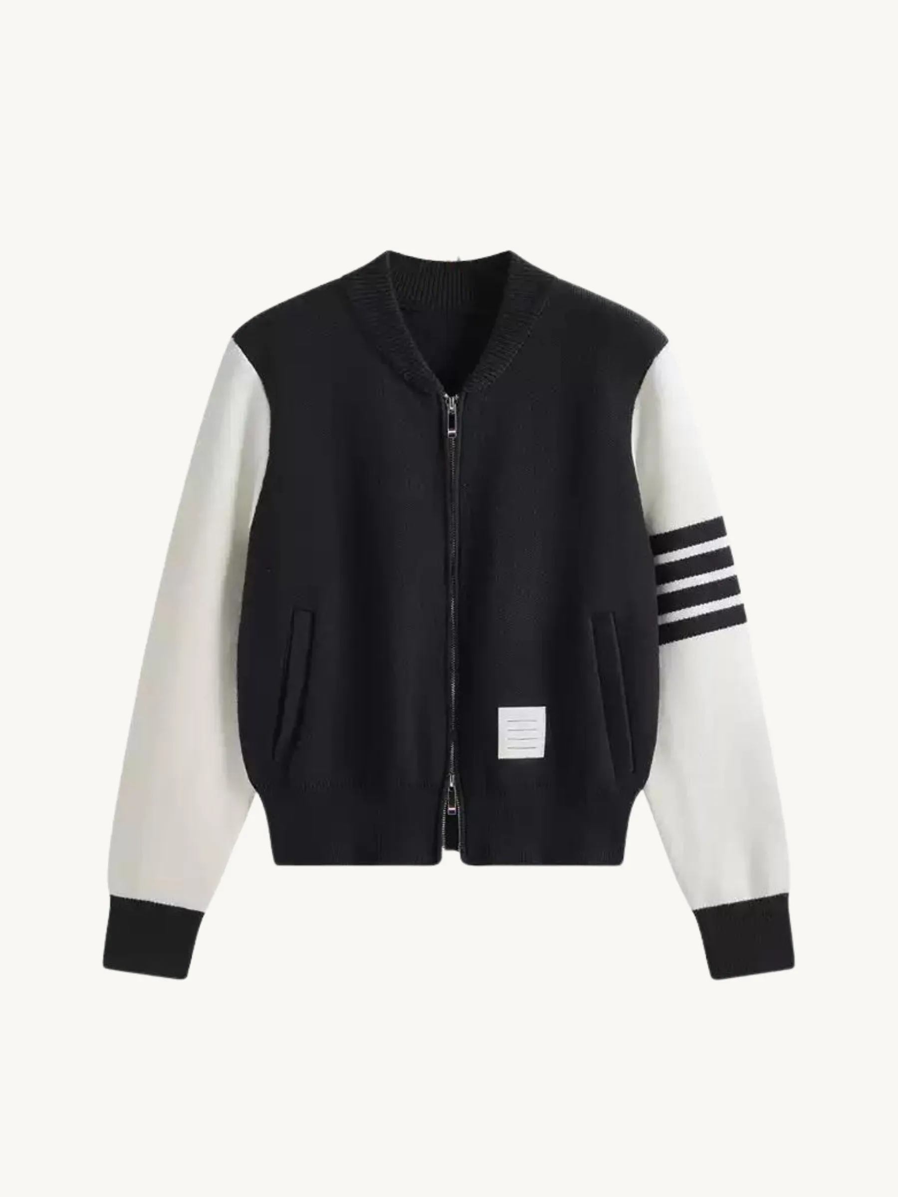 Riley Varsity Zip-Up Sweater