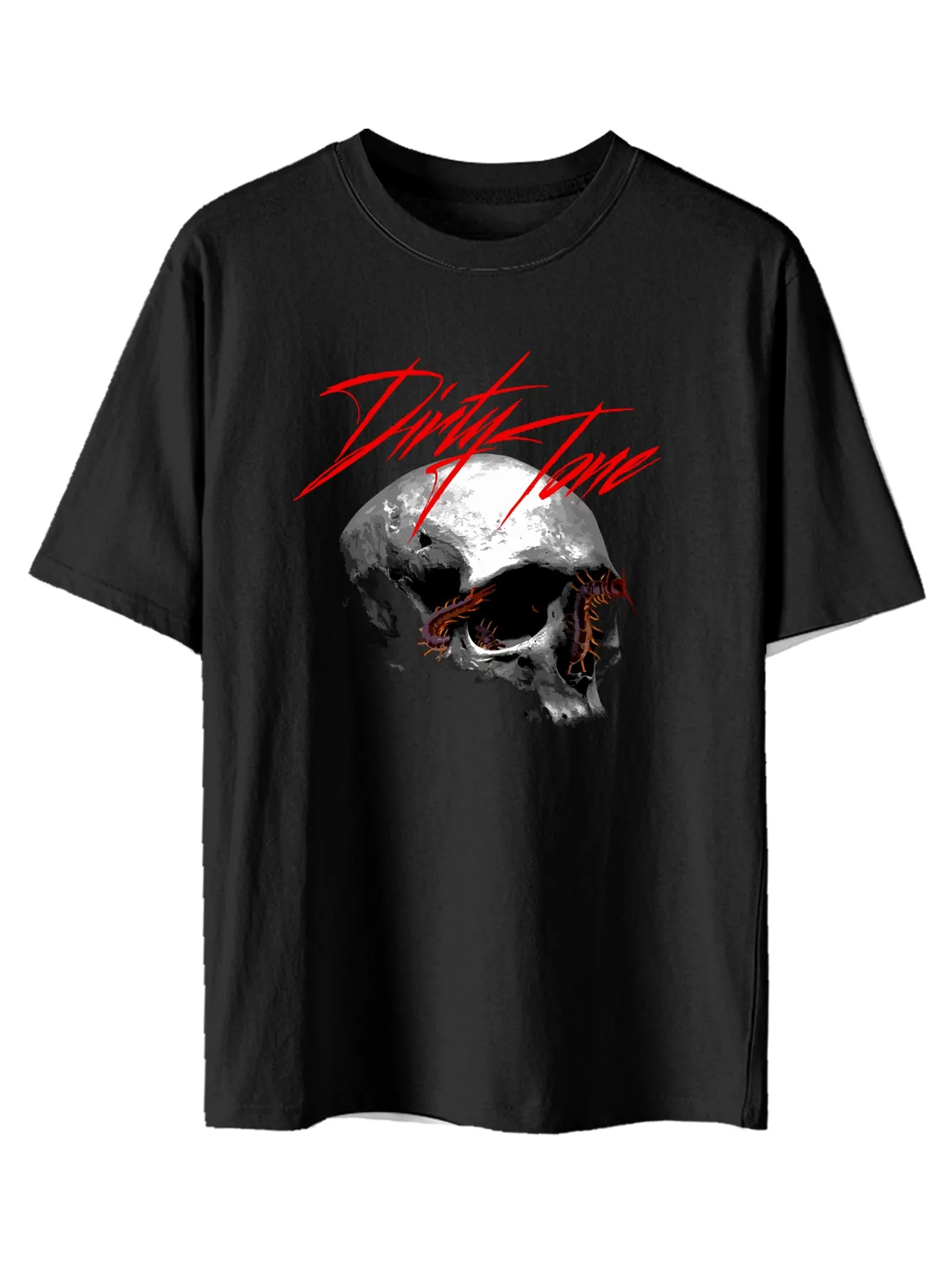 Skull Print Men's Trendy Tee Summer Tops