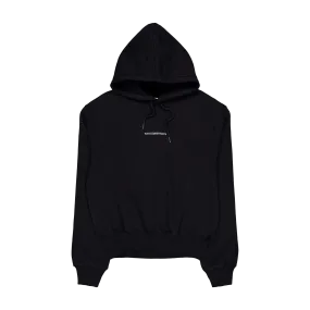 Supper Cropped Relaxed Hoodie Black