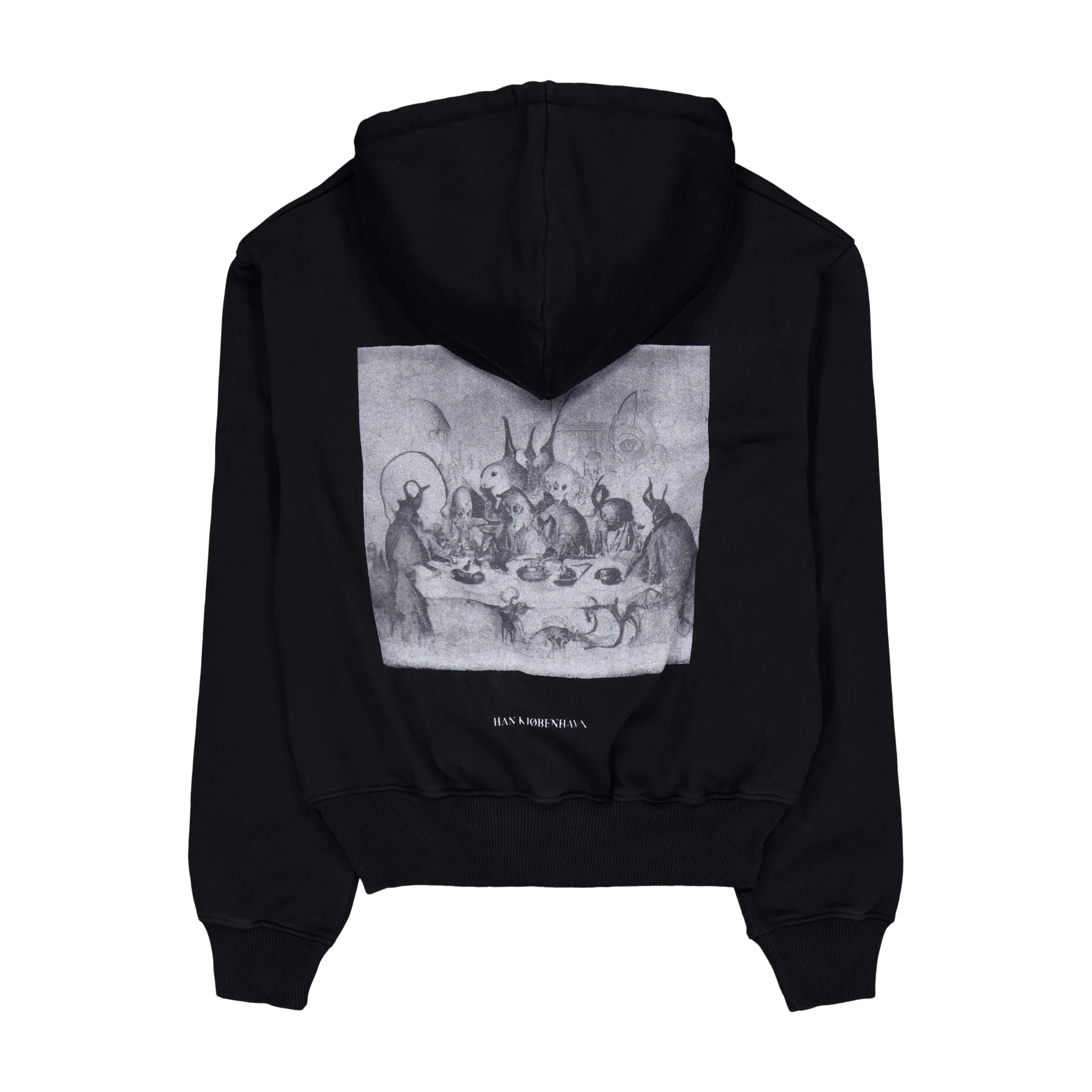 Supper Cropped Relaxed Hoodie Black