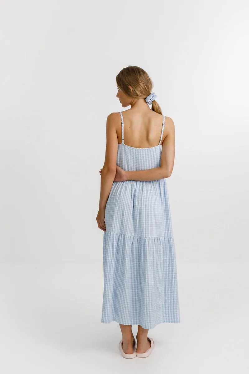 Thing Thing - Ziggy Dress - Soft Blue Crimp