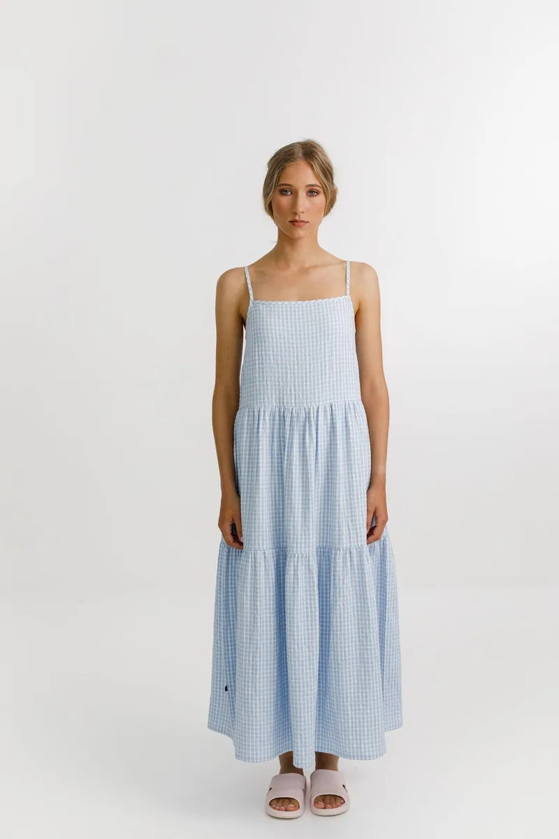 Thing Thing - Ziggy Dress - Soft Blue Crimp