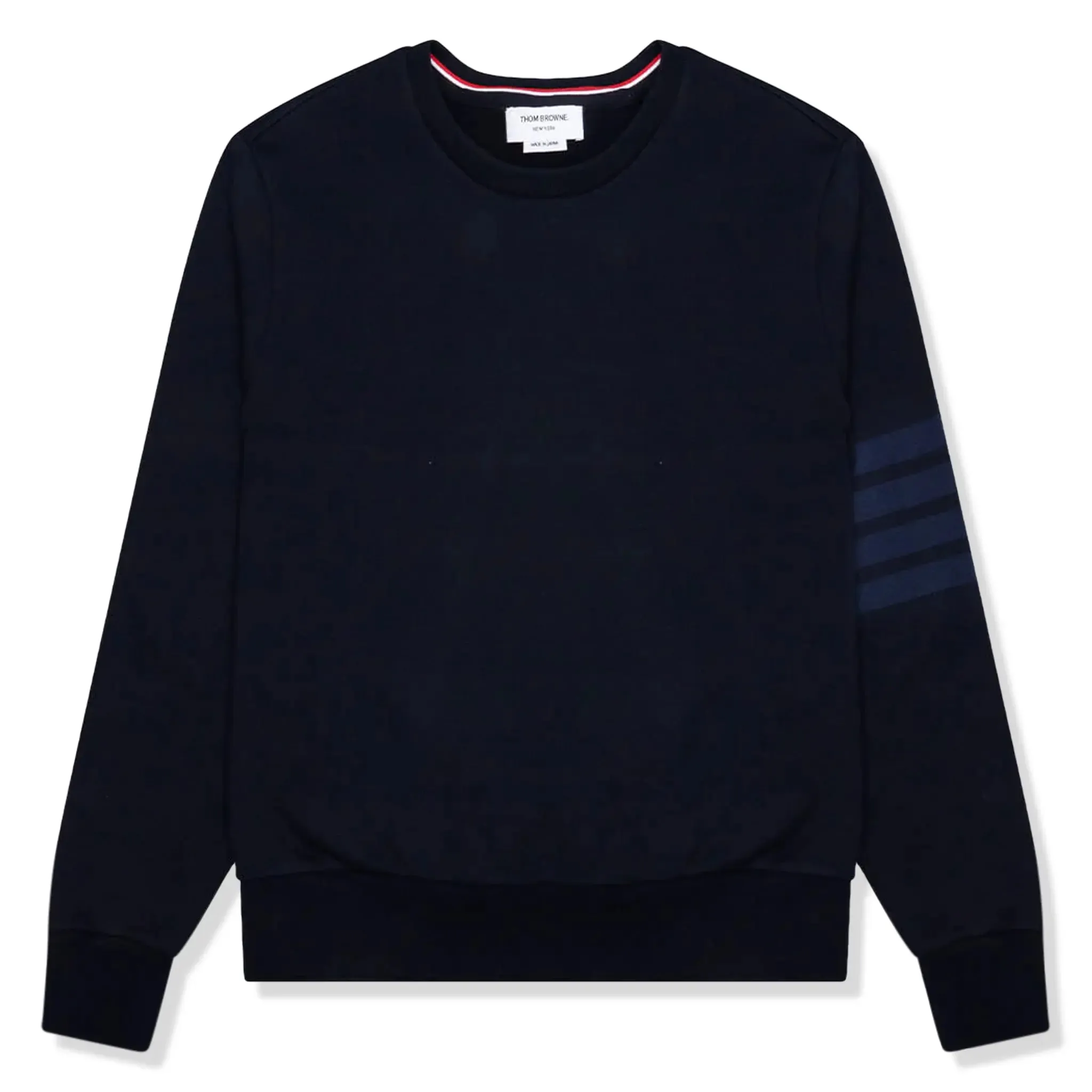 Thom Browne Classic Loopback 4-Bar Tonal Relaxed Navy Blue Sweatshirt