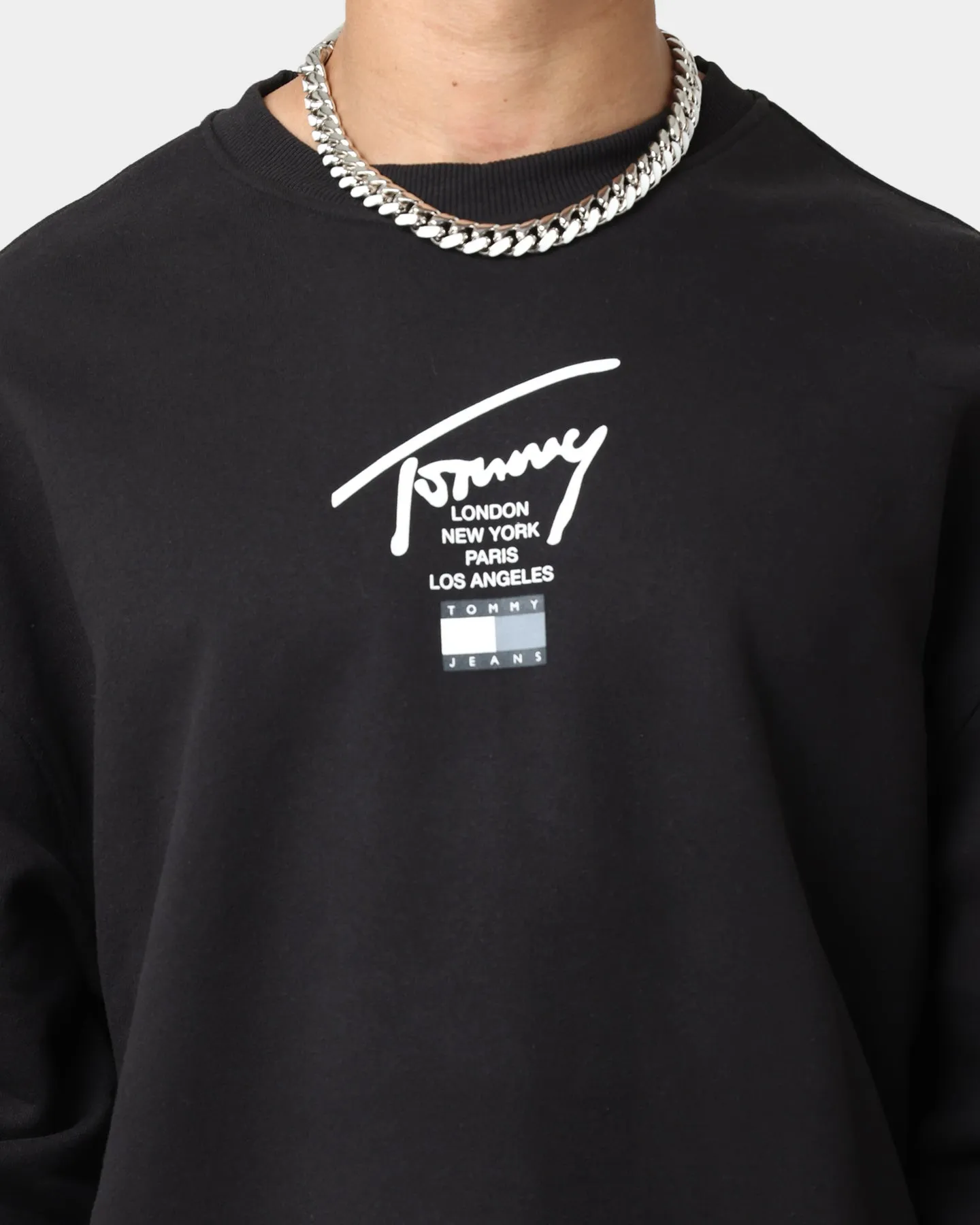 Tommy Jeans Modern Essential Signature Crewneck Black