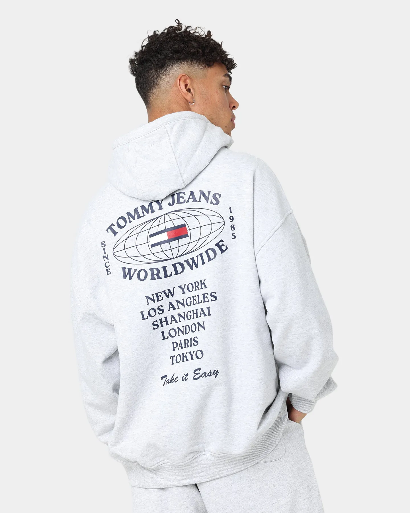 Tommy Jeans Modern Essentials Hoodie Silver Grey Heather