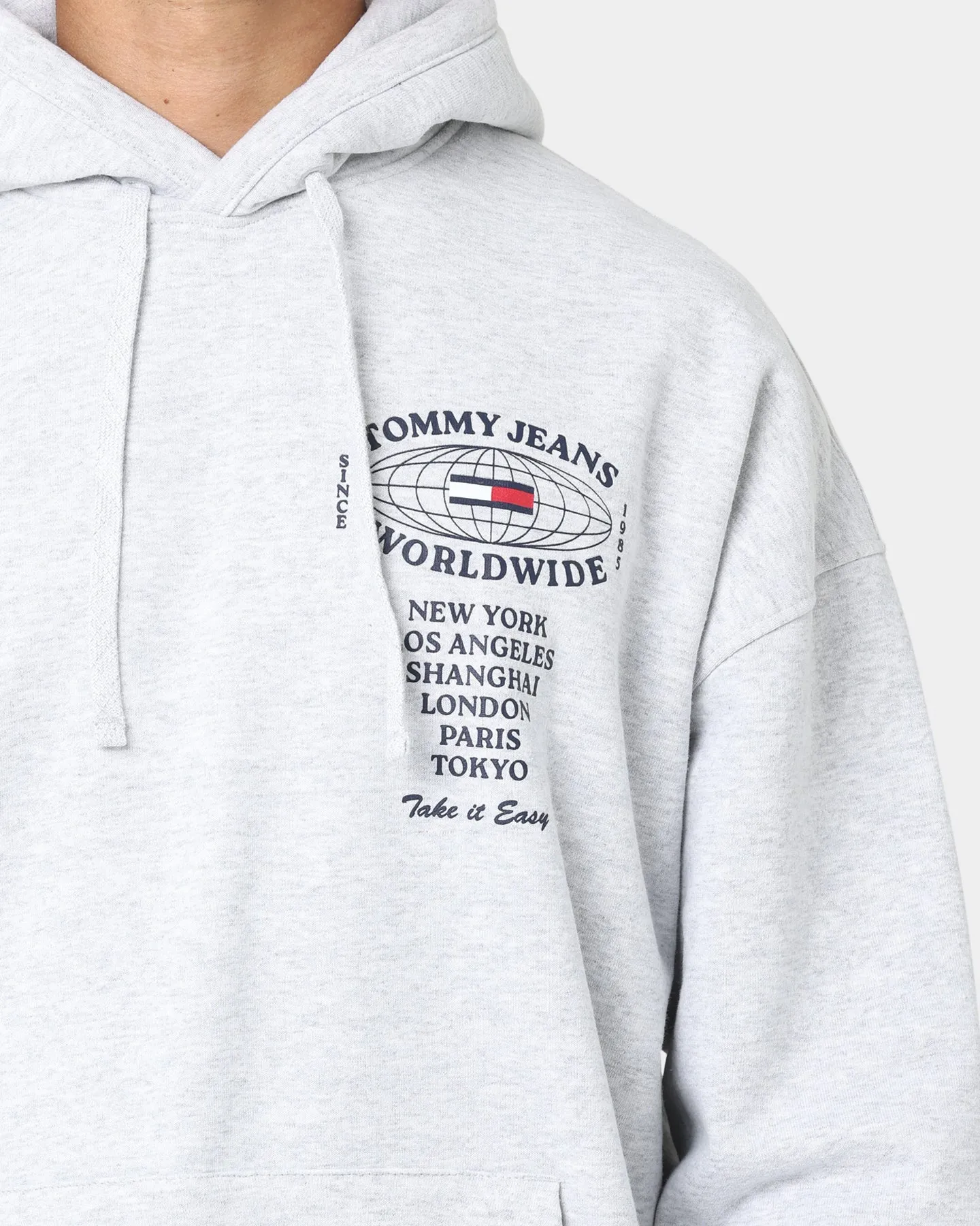 Tommy Jeans Modern Essentials Hoodie Silver Grey Heather