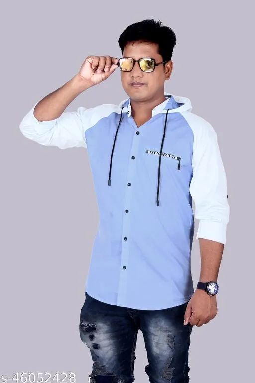 Trendy Latest Men Shirts Blue White