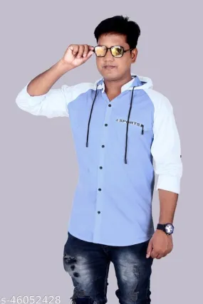 Trendy Latest Men Shirts Blue White