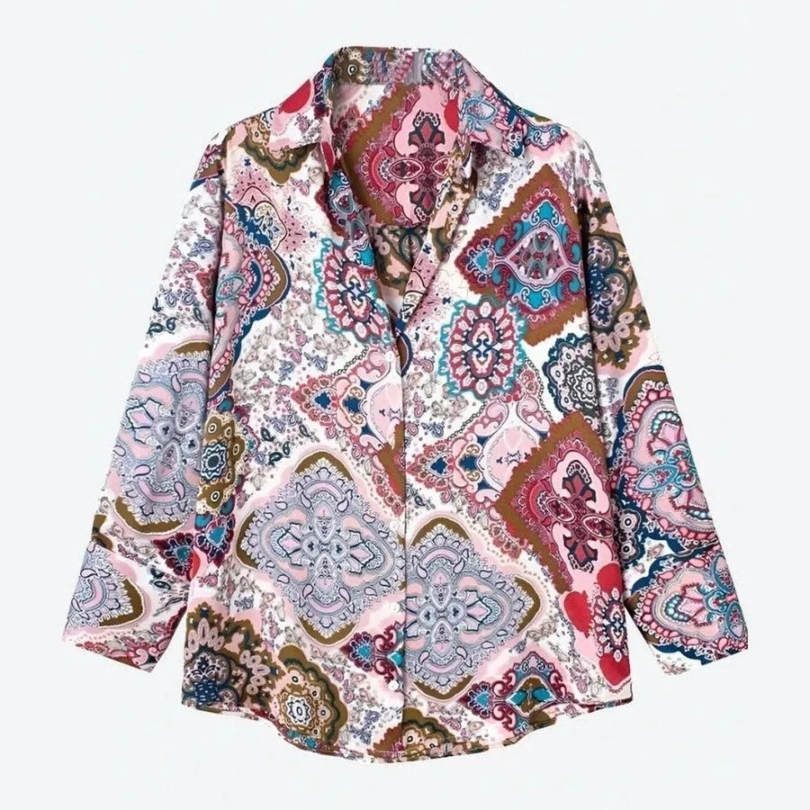 Trendy Patterned Button-Up Casual Shirts