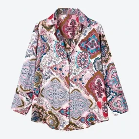 Trendy Patterned Button-Up Casual Shirts