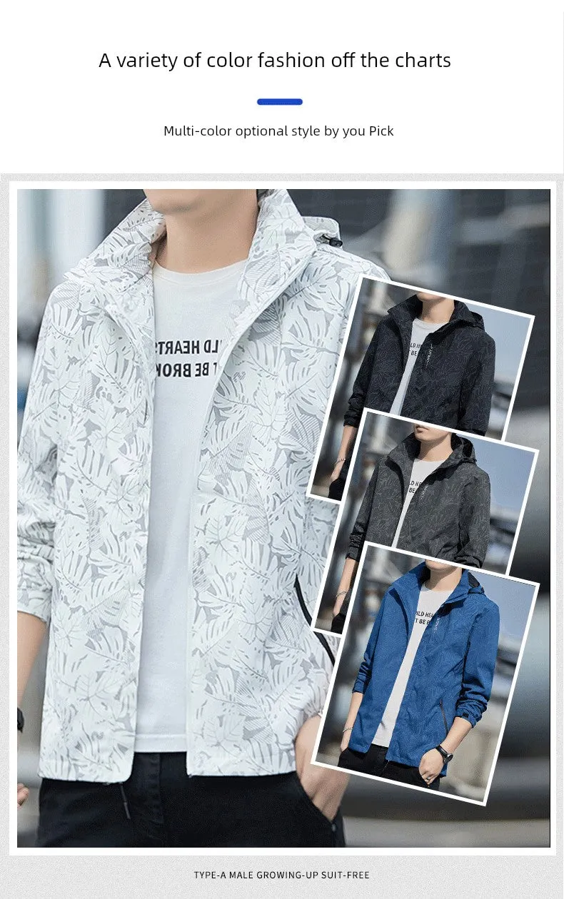 Trendy Summer Print Sun-Protective Clothing Three-in-One Shell Jacket