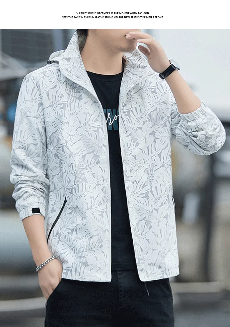 Trendy Summer Print Sun-Protective Clothing Three-in-One Shell Jacket