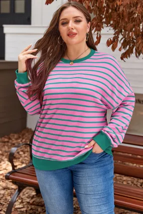 Waffle Knit Plus Size Sweatshirt