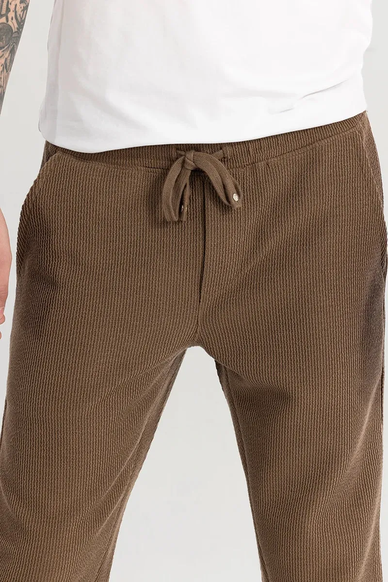 Wafflepants Brown Relaxed Fit Joggers