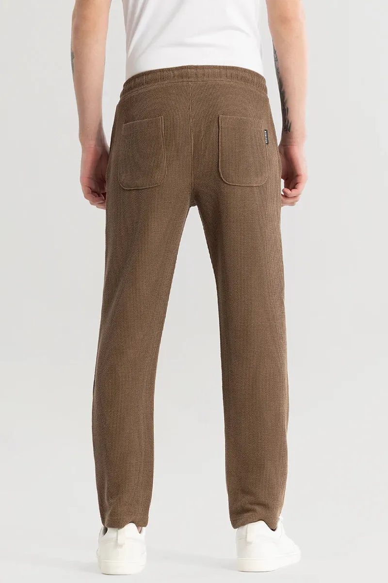 Wafflepants Brown Relaxed Fit Joggers