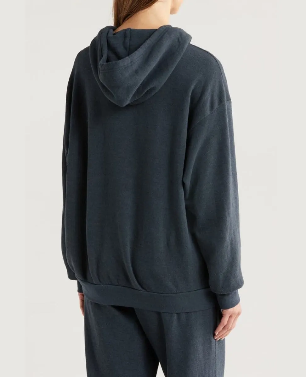 Wave 4 Stripe Pullover Hoodie Relaxed Charcoal