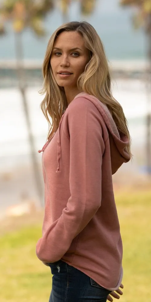 Women's Flowy V-neck Hoodie